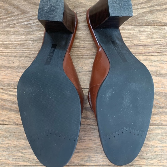 🌟ENZO ANGIOLINI LEATHER STACKED HEEL LOAFERS - Picture 6 of 6